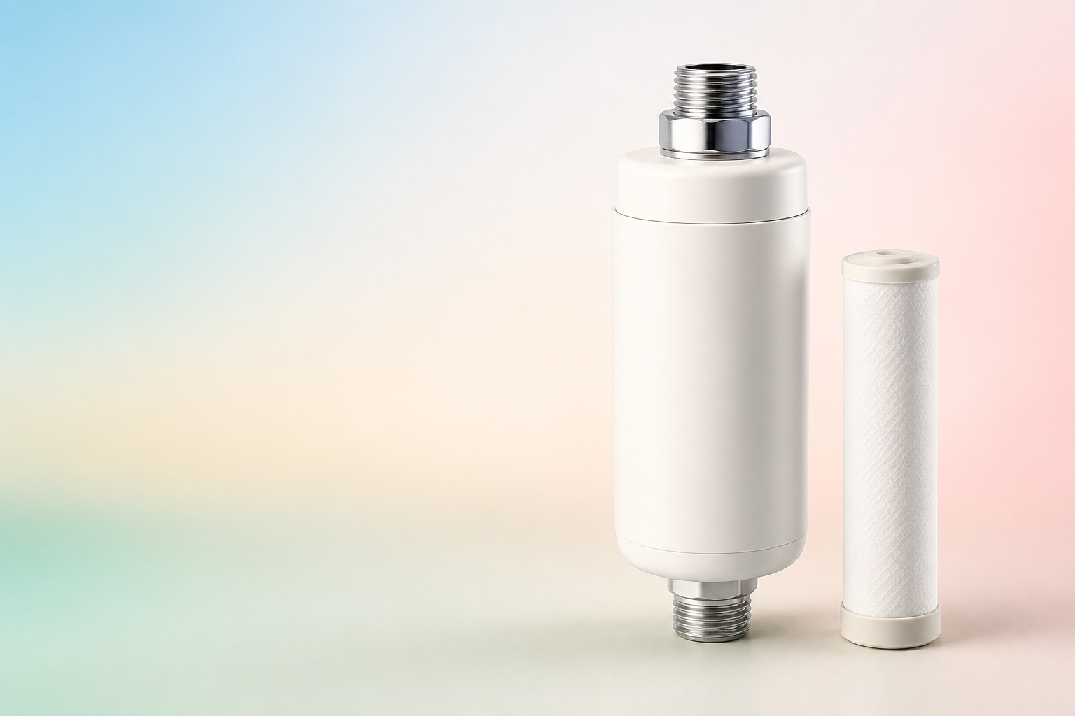 NINETY inline shower filter and replacement cartridge